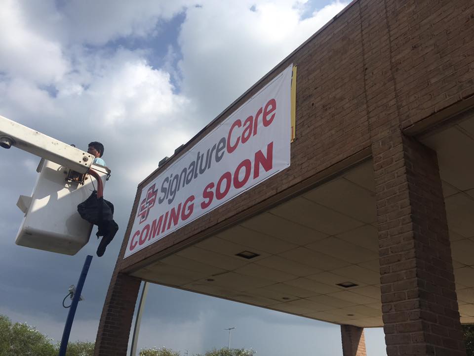 custom outdoor coming soon banner