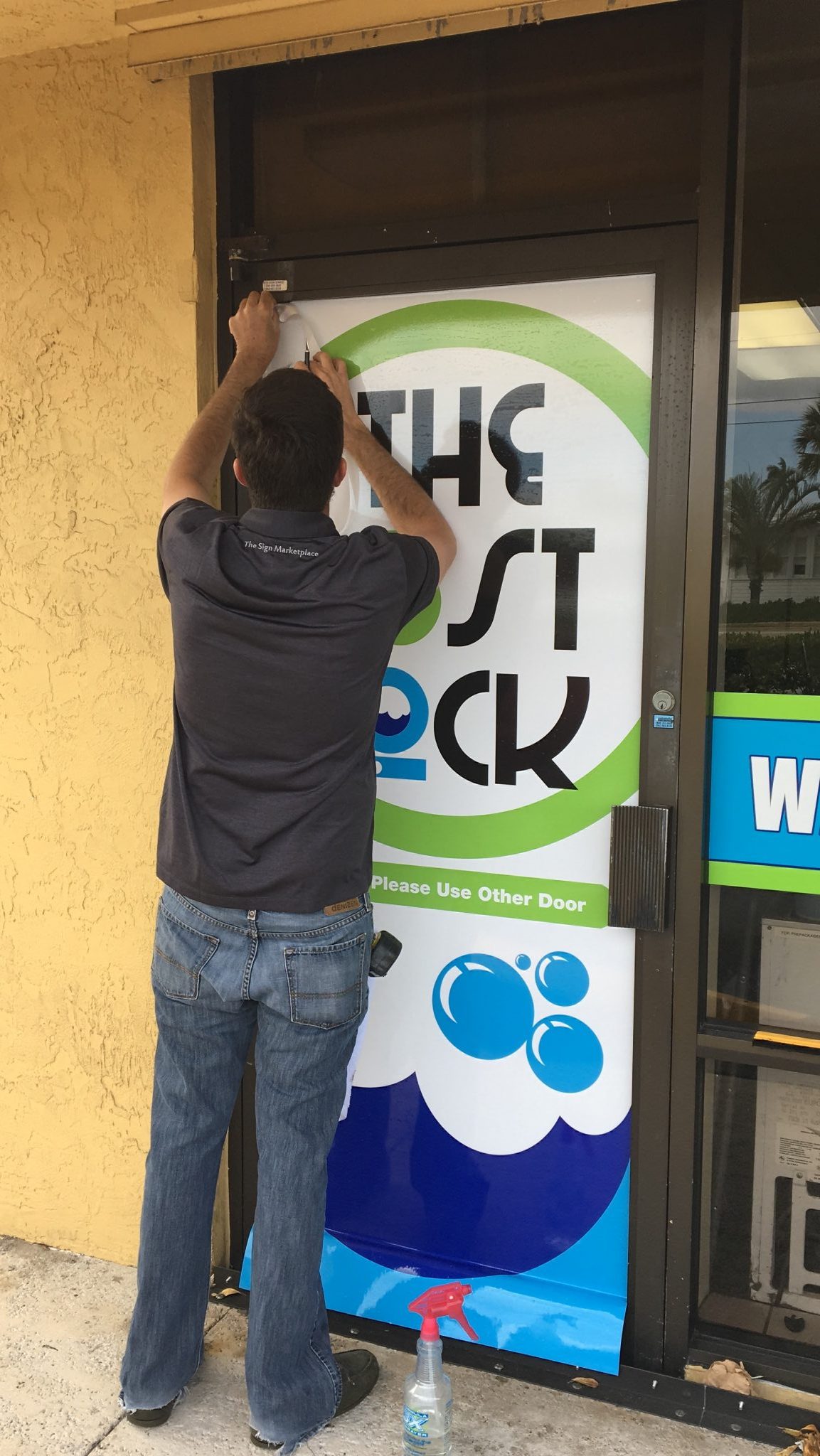 Custom door vinyl film