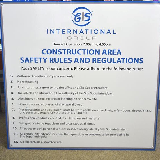 Custom Safety Sign